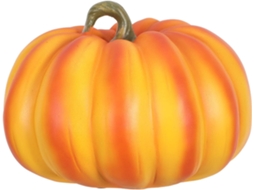 Elegante Decoração de Abóbora Halloween Feita Resina Sintética na Cor Laranja. Ecológica e Fácil CHABERLU
