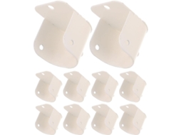Conjunto De 10 Suportes Para Varão De Cortina Off-white, Base Tubular Para Teto E Parede. Conjunto De 10 Suportes Para Varão De Cortina