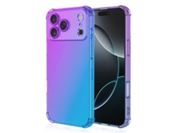 Capa Para Iphone 17 Pro Em Tpu Com Efeito Degradê E Proteção Contra Quedas - Roxo/azul