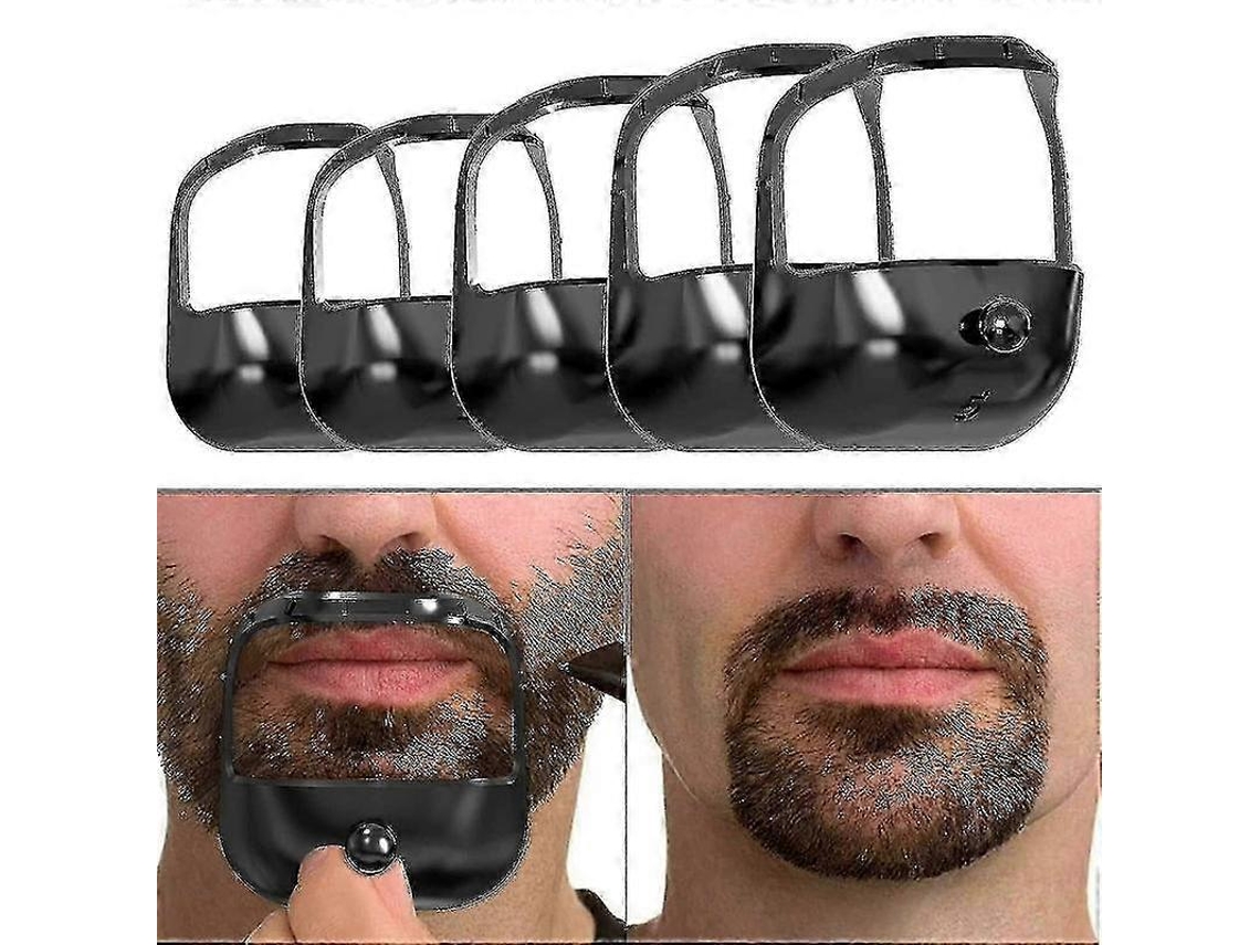 Modelador De Barba 5 Peças, Template Para Bigode E Cavanha