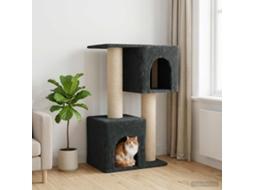 Vidaxl Árvore Com Postes De Sisal Cinzento-escuro 114 Cm