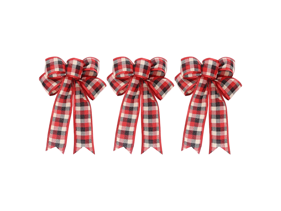 Laxiscreed Pack De 3 Laços De Decoração De Natal Para Árvores E Interiores