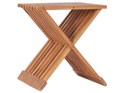 Vidaxl Banco Dobrável 40x32x45 Cm Madeira De Teca Maciça