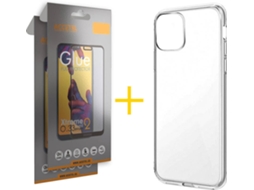 Kit Capa e Película Vidro Full2X  iPhone 11 Pro Accetel Silicone Transparente