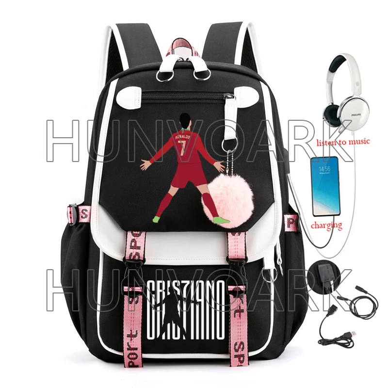 Mochila Escolar, Unissex, Estampa De Desenho Animado, Patchwork Para Laptop, Viagem E Lazer