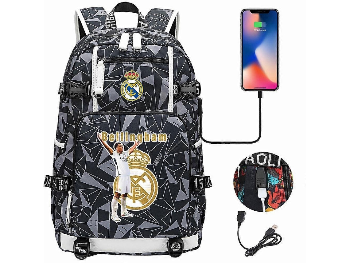 Mochila Com Estampa Gráfica Jude Bellingham, Bolsa Escolar Para Estudantes, Bolsa De Viagem De Grande Capacidade, Estilo 61 Wellngs Slo Slowmoose