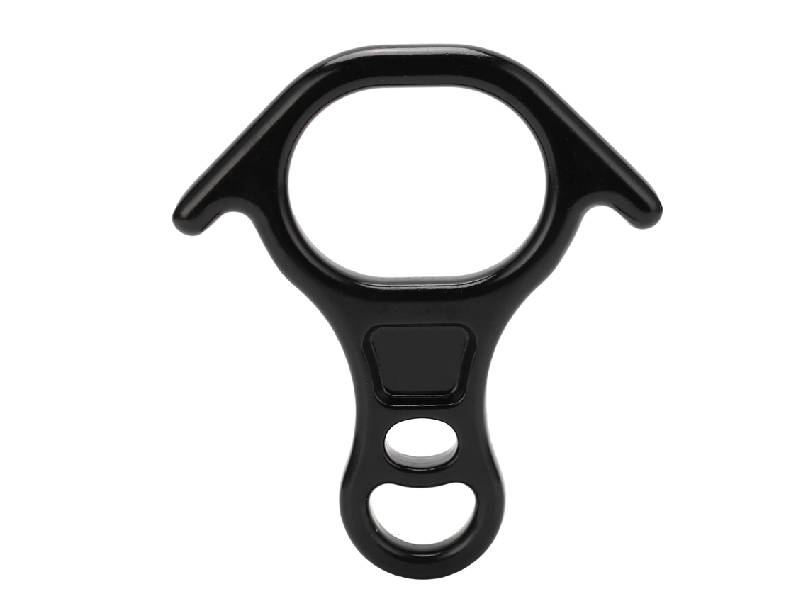 Descensor Anel 8 Forma Chifre Escalada Externa Preto