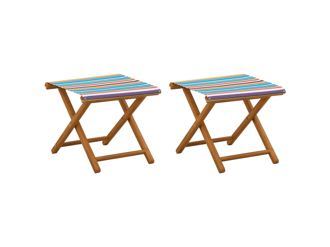 Maison Exclusive - Cadeira De Deck 2 Pcs Madeira Sólida De Eucalipto Multicolor