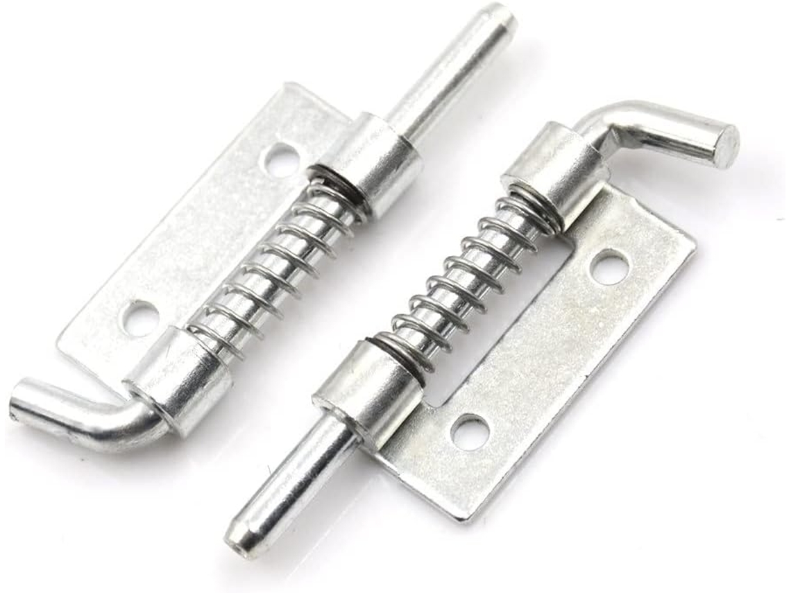 Fechaduras E Trincos Para Portas, Trinco De Segurança Metálico Com Mola, Ferragens Para Dobradiças De Armário Prateadas