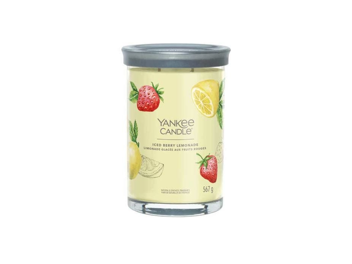 Vela Perfumada Yankee Candle Limonada De Frutas Vermelhas Gelada Cera De Soja 60 A 100 Horas De Queima