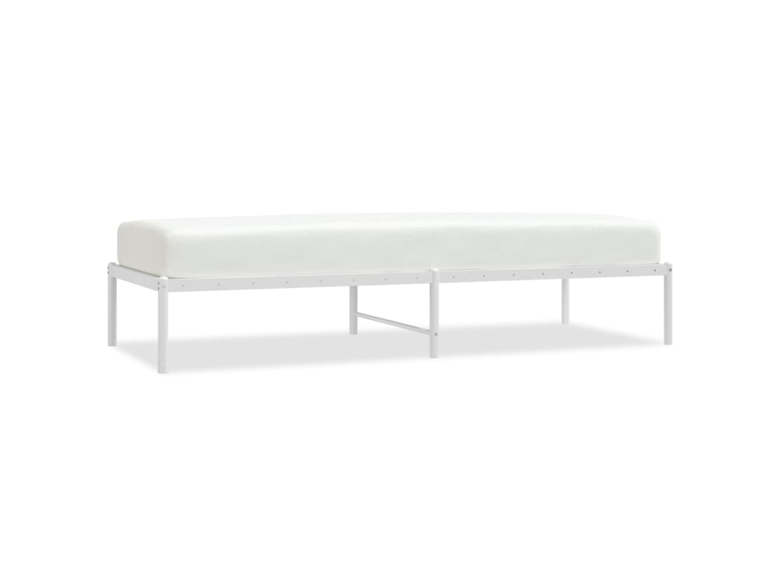 Bed Frame, Bed Frames Vidaxl Branco Aço (75 X 190 Cm)
