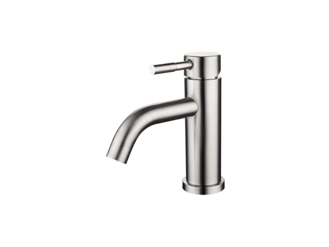 Misturador Para Lavatório Em Aço Inoxidável Escovado Fosco