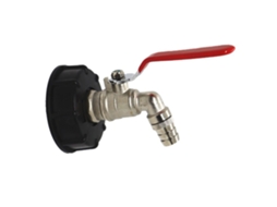 Adaptador De Válvula De Tanque De Água Latão Rosca S60x6 Para G3/4in Com Manopla Vermelha
