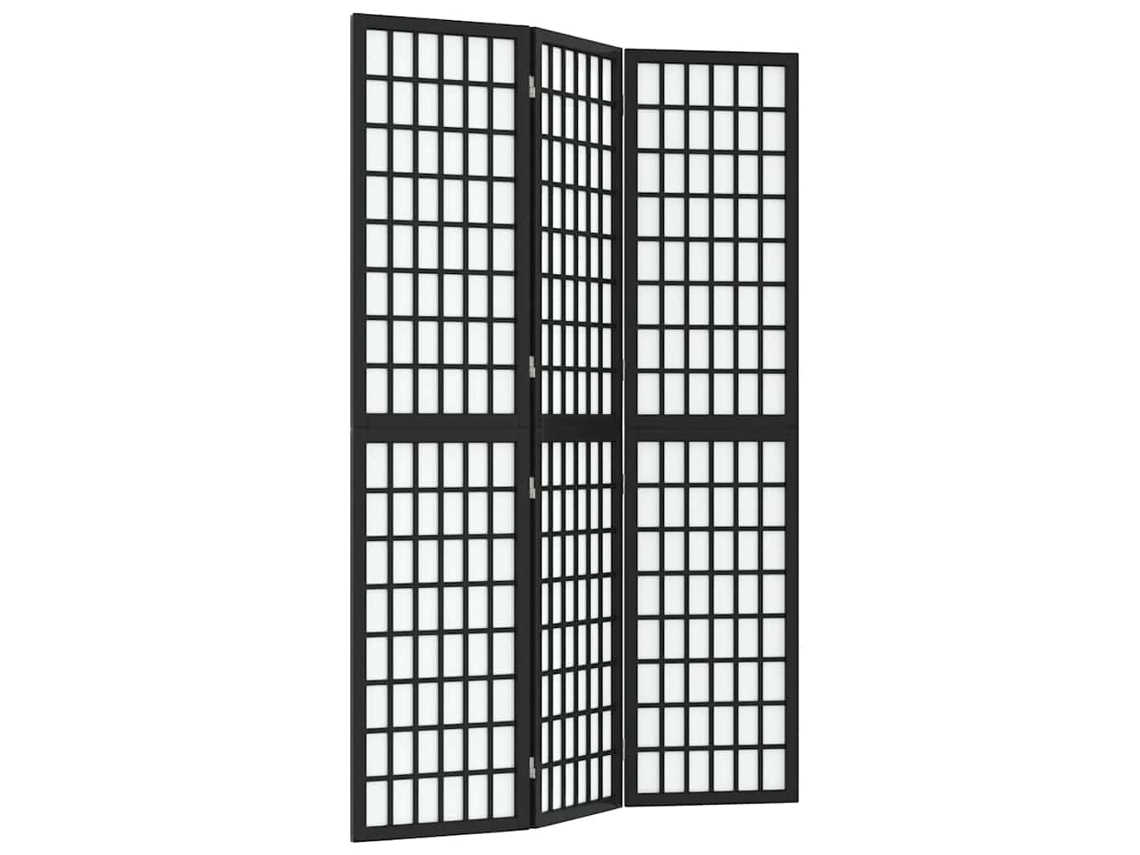 Maison Exclusive - Biombo Dobrável Com 3 Painéis Estilo Japonês 120x170 Cm Preto