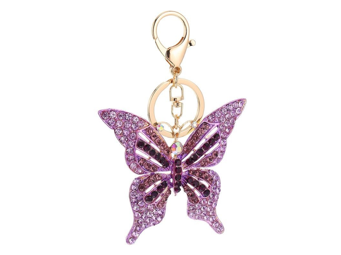 2026 chaveiro Borboleta Linjou Pingente de Liga Presente para Mulheres Roxo