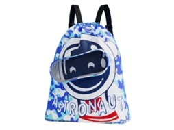 Mochila Natação Infantil Oxford Azul Marinho Seca/molhada Separada