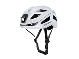 Kask rowerowy ROCKBROS z oświetleniem, USB-C, 57-61cm, biały