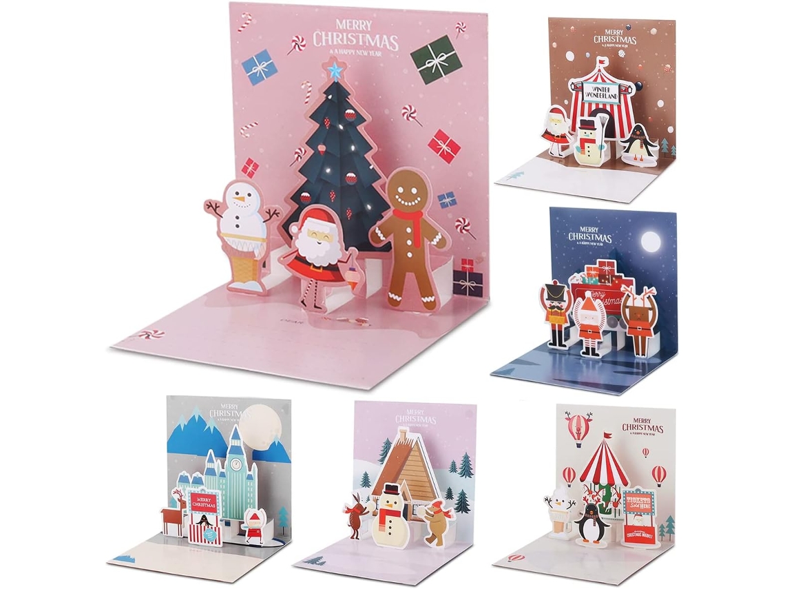 Cartões De Natal 3d Com Envelopes , 3d Pop Up Aquaforge (3)