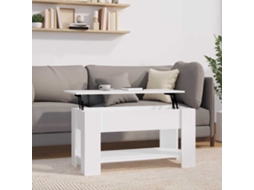 Vidaxl Mesa De Centro 101x49x52 Cm Madeira Processada Branco