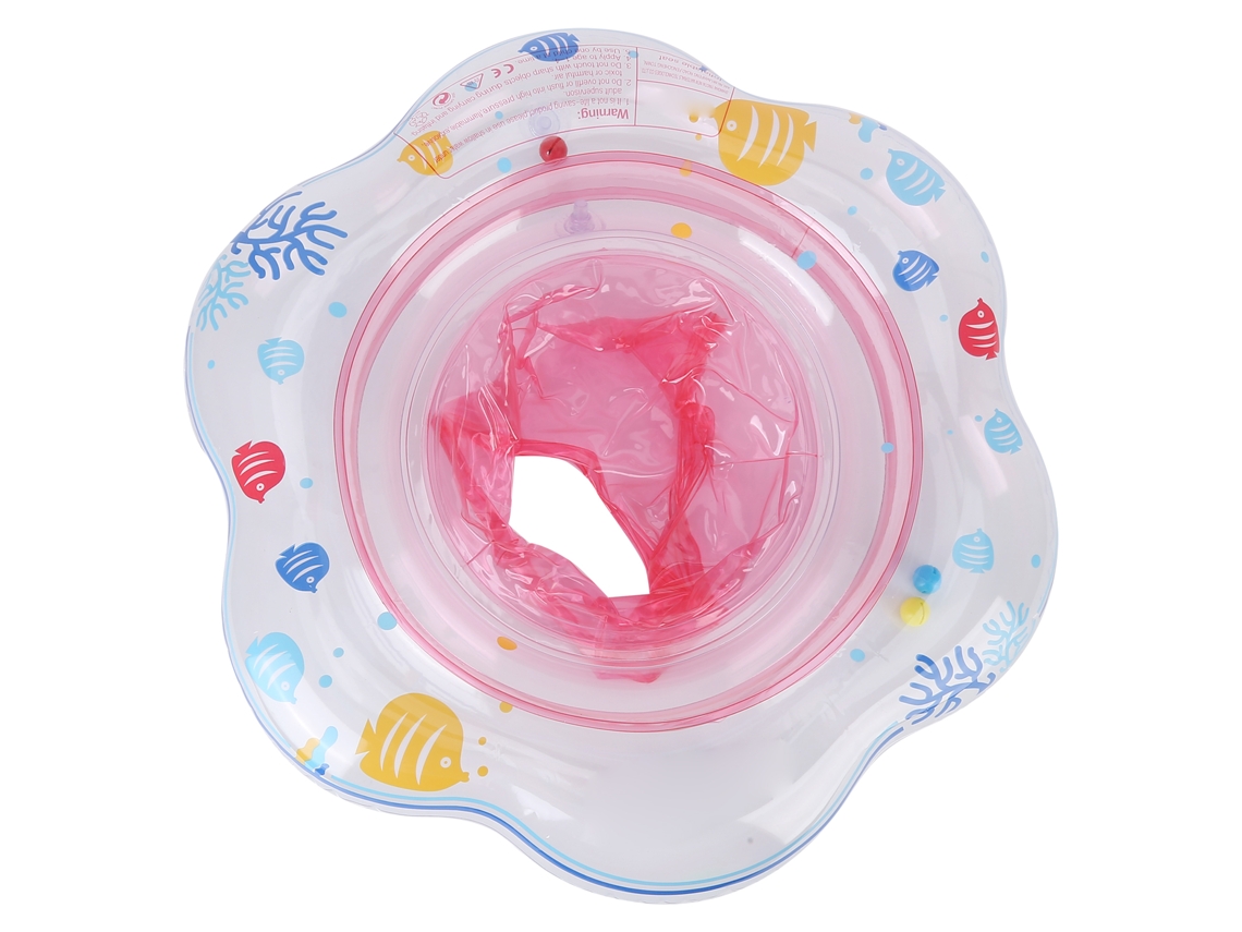 Boia Inflável para Bebês com Assento de Segurança para Treinamento de Natação, Rosa AQUAFORGE
