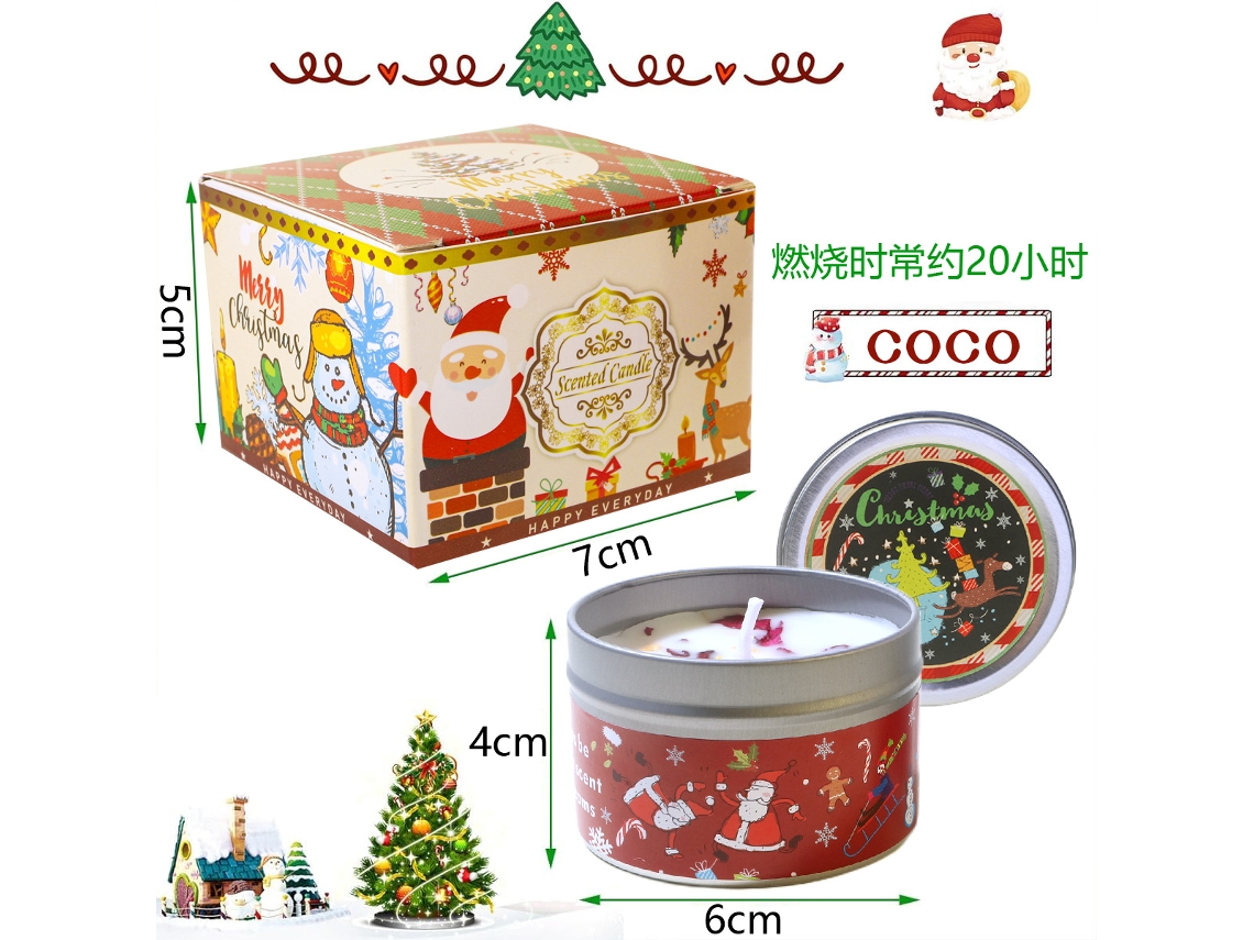 Velas Perfumadas Natalinas, Perfeitas Para Presentear Nas Festas E Decorar Para Eventos, Pacote Com 4 Unidades. Yunzii
