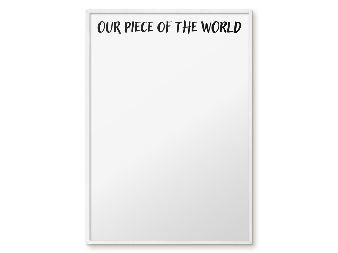 Magnetic Glass Board Our Piece Of The World For The Hall Espelharte (70x100 Cm)