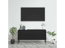Vidaxl Móvel De Tv Aço 105x35x50 Cm Preto