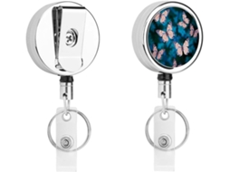 Porta Crachás Retráteis Fofos Enfermeiras, Com Clipes Engraçados, Chaveiro Crachá De Identificação, Porta