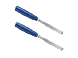 2 Peças De Cincel De Madeira De Alta Dureza Conjunto Para Tallar Madeira Com Cabo Azul 5/8 Polegada Para Carpintaria