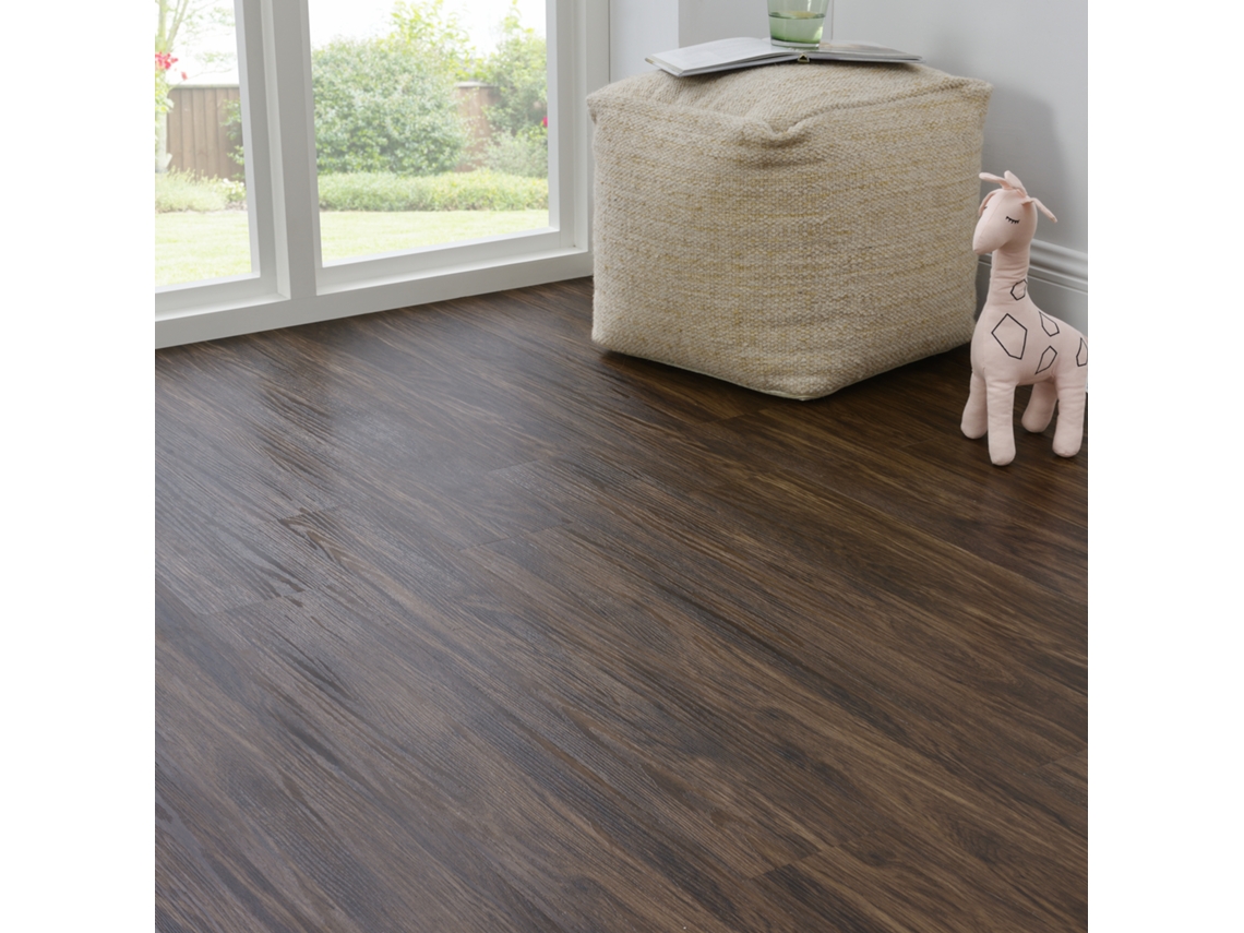 Pisos de vinil laminado de PVC 42 placas 5,85 m² Oak defumado (carvalho defumado) NEU.HOLZ