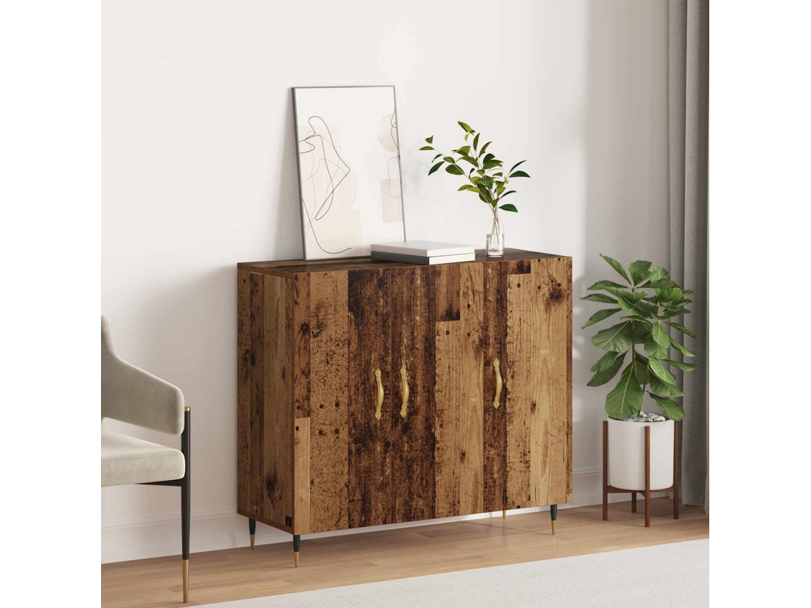 Vidaxl Buffet Madeira Antiga 90 X 34 X 80 Cm Derivados De Madeira