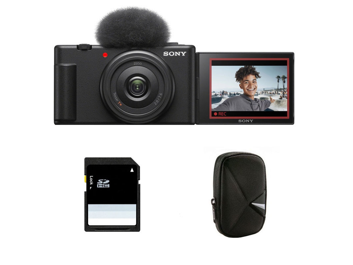 Câmera Compacta SONY Zv 1f + Bolsa + Cartão Sd de 8 Gb