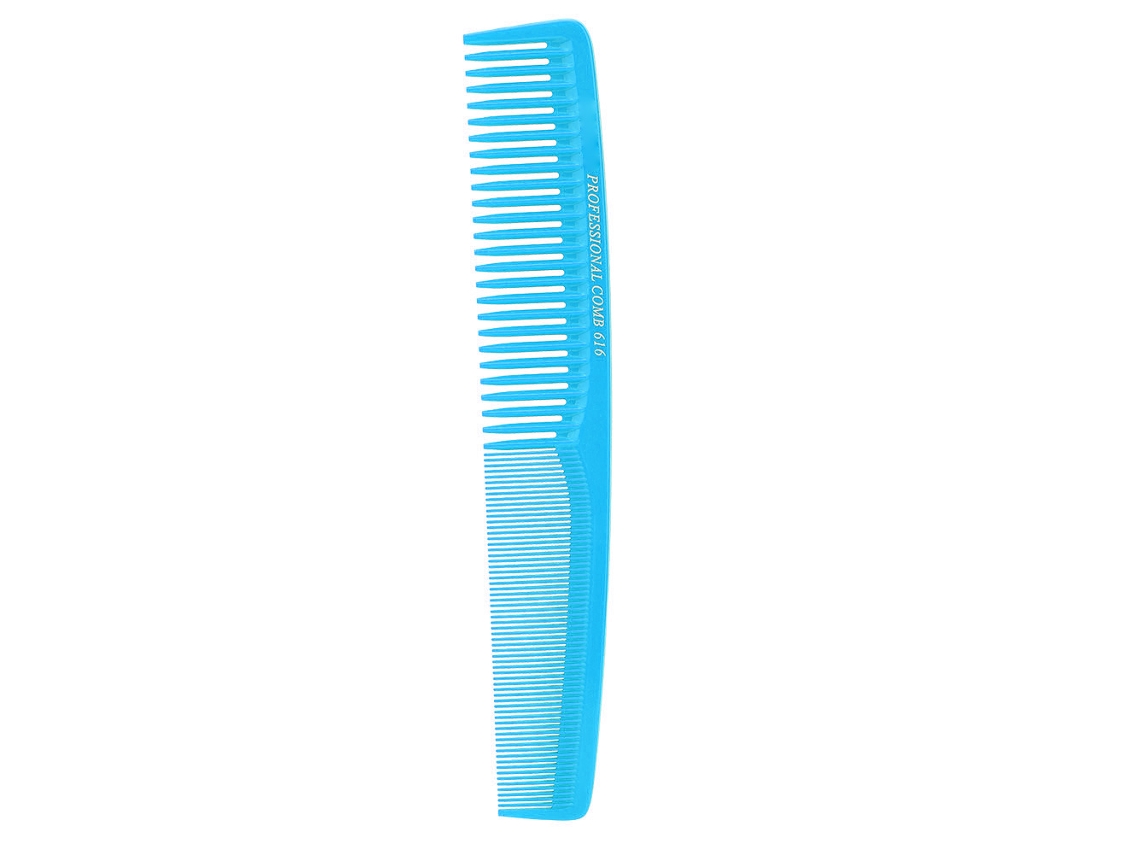 2026 peine para Cabelo Grosso Clássico Peine de Cabeleireiro Peine de Corte Peine de Estilo com Dentes Largos (azul)
