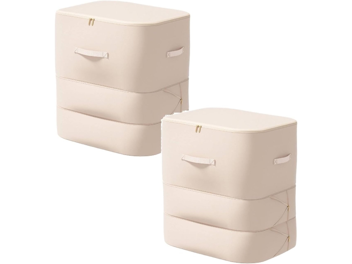 Pacote Com 2 Saco Para Roupas De Cama, Tamanho Grande, Compacto
