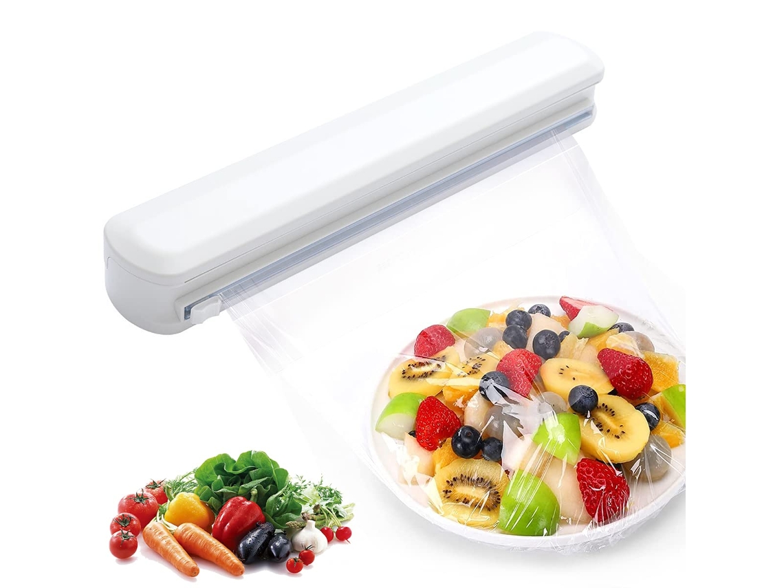 Distribuidor De Filme Alimentar Com Ventosa,cortador Deslizante,desenrolador De Filme Plástico Para Cozinha Doméstica Btforus