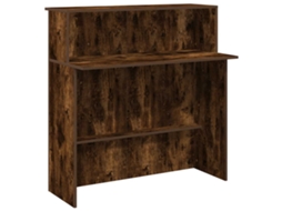 Balcão Recepção em Derivados de Madeira Carvalho Fumado MAISON EXCLUSIVE 100x50x103,5 cm