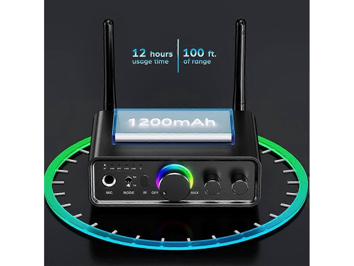 Transmissor E Receptor Bluetooth 5.3 2 Em 1, Adaptador De Áudio Sem Fio Para Tv/pc/fone De Ouvido/karaokê/sistema De Som Doméstico.