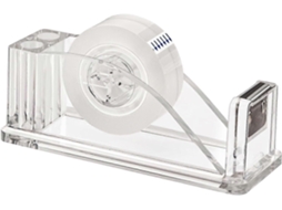 Dispensador de Fita Adesiva em Acrílico Transparente, Suporte Antiderrapante para Cortador Fita, D e Mesa Acrílico. GOKOCO
