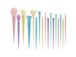 Conjunto De 17 Pincéis De Maquiagem Profissional Para Base, Sobrancelhas, Blush, Corretivo E Pó Facial. Everley891