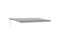Toldo Retrátil Automático Com Led Cinza Claro Vidaxl Cinza Claro Poliéster (500 X 350 Cm)
