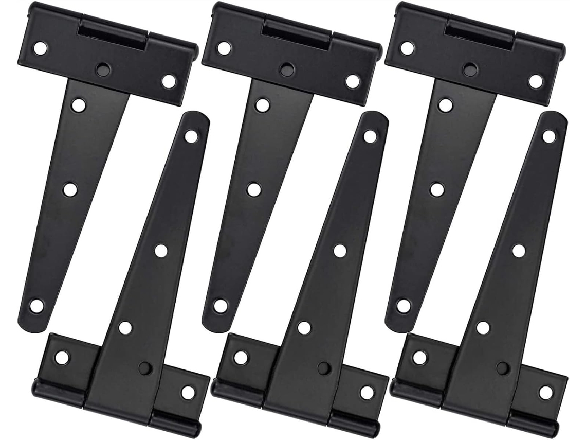 Dobradiças, Dobradiça Para Porta, Dobradiça Em Aço Inoxidável, 6 Peças Dobradiça Em T De 150mm, Triangular, Com