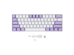 Aetheria teclado Mecânico 61 Teclas Switch Azul Rgb Retroiluminado 3 Modos Sem Fio Bluetooth Type C