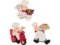 Conjunto De 3 Ímãs Geladeira Em Resina 3d Com Desenhos Chef