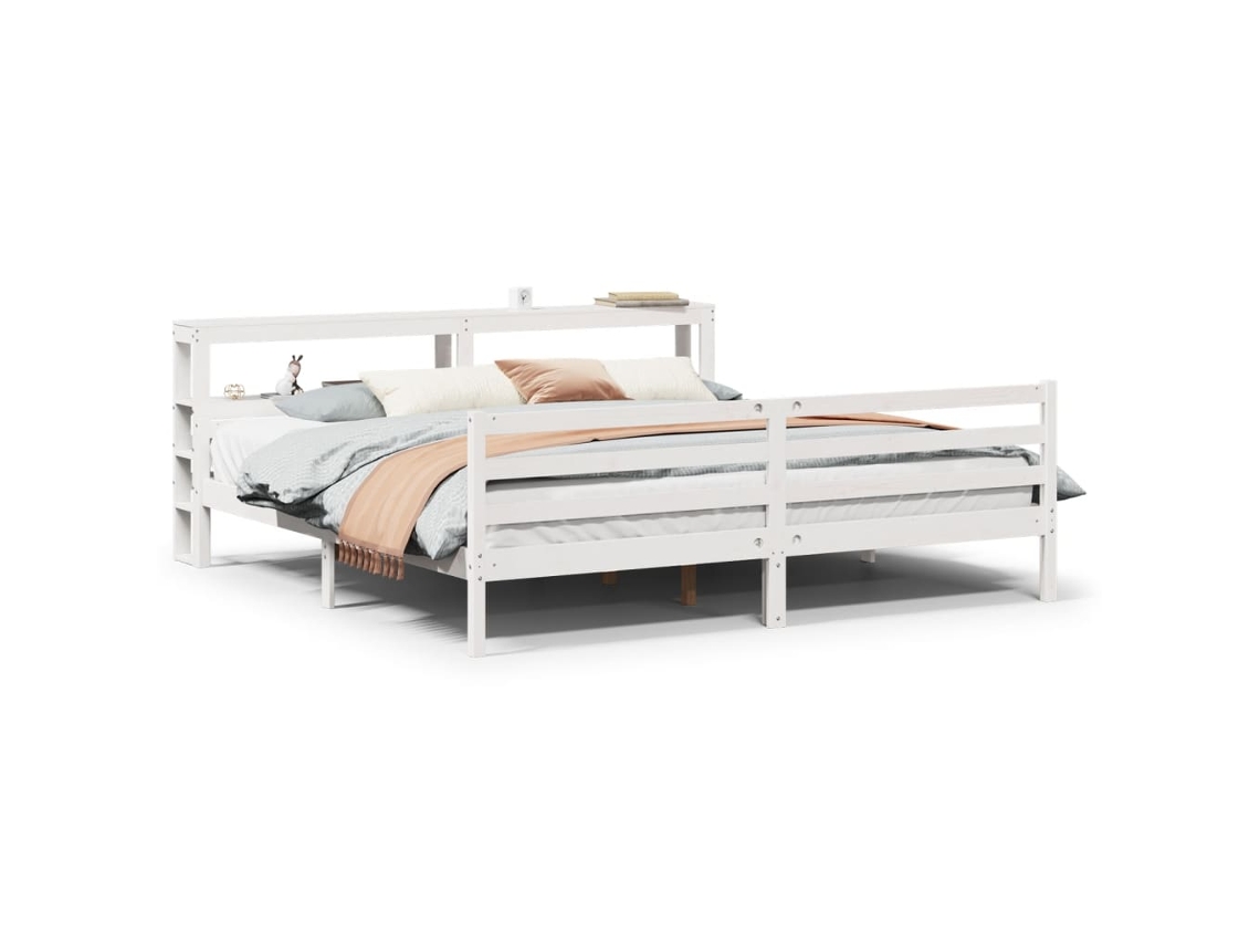Bed Frame, Bed Frames Vidaxl Marrom Madeira (200 X 200 Cm)