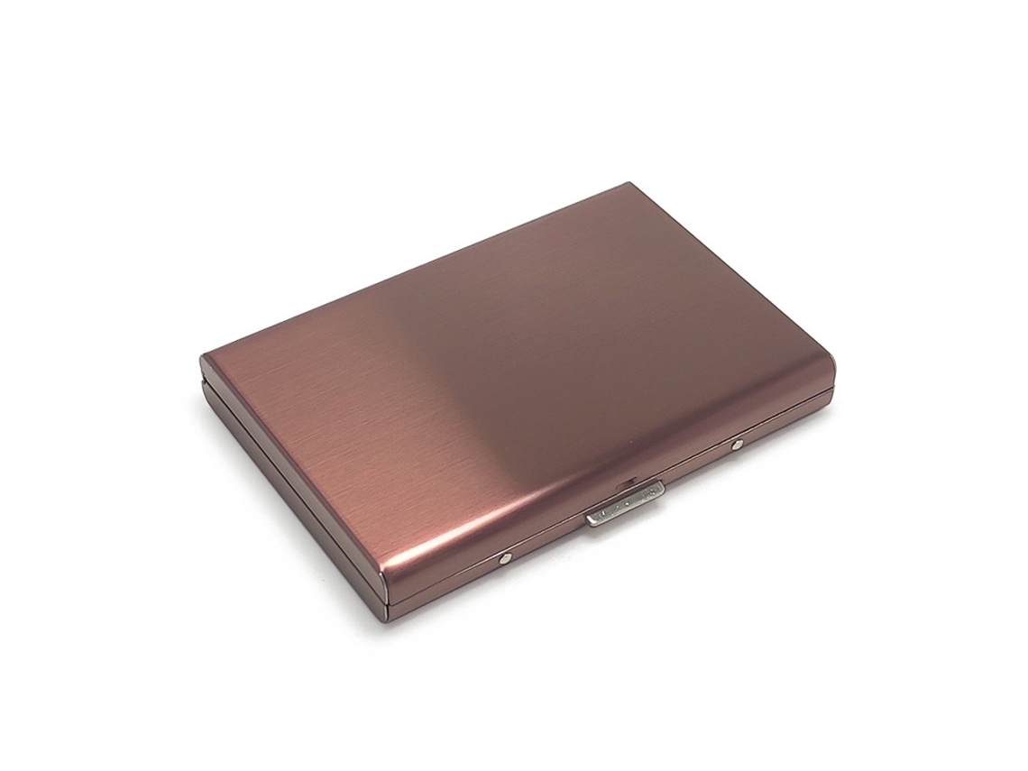 Estojo Para Cartão De Visita Em Aço Inoxidável Com 6 Cartões Estojo Para Cartão De Crédito Bancário Ouro Rosa ZMDECQNA