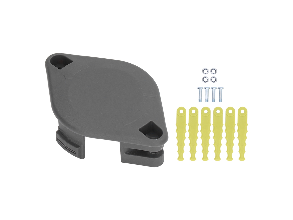 Primeiro cabeçote com lâminas para aparadores Ryobi 18V 24V 40V com 6 lâminas de reposição.