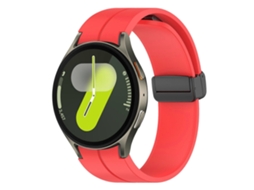 Pulseira De Silicone Dobrável Com Fivela Magnética Preta Xdfind, Compatível Samsung Galaxy Watch 7/ Fe/ 6/ 5/ 4, Estilo Funcional