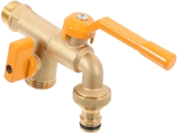 Torneira Externa De Latão Com Válvula Divisora, Conector Para
