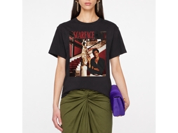 Rockinstone Scarface Movie Statue Stairs Black Adult T-shirt Size:l