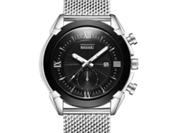 Reloj De Pulsera De Cuarzo Con Correa De Malla Para Hombres Dial Redondo Negro